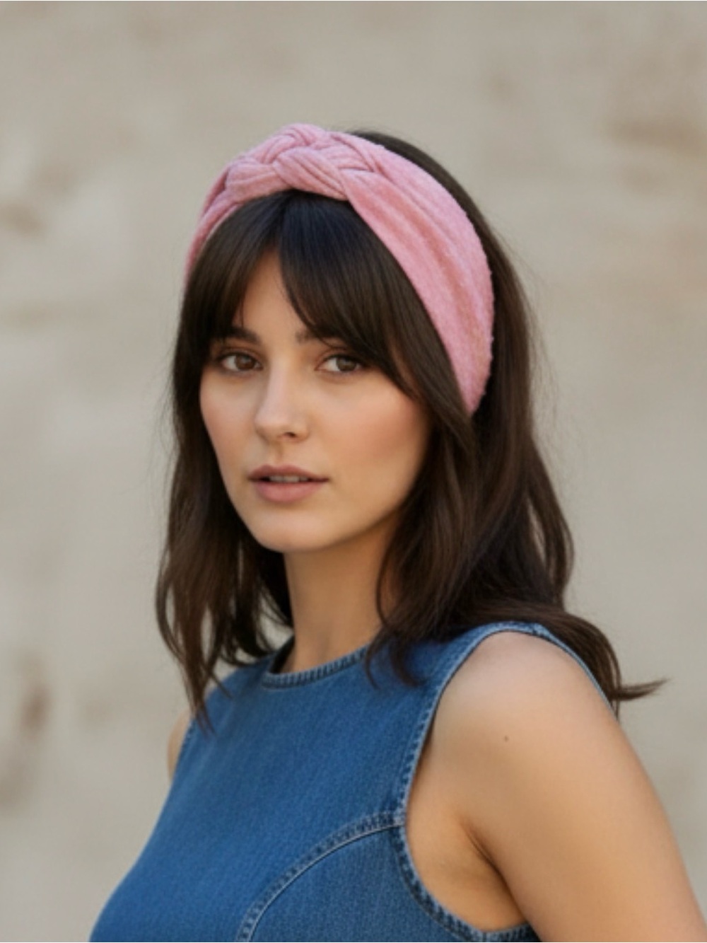 Handmade Swiss Dot in Chunky Sailor Knot Headband for Women